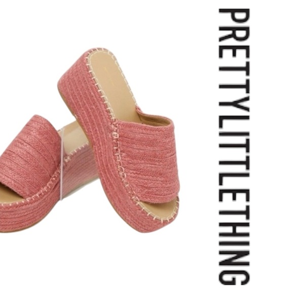 PrettyLittleThing Dusty Peach Espadrille Mule Platform
Sandal  Size 9 - Picture 2 of 6